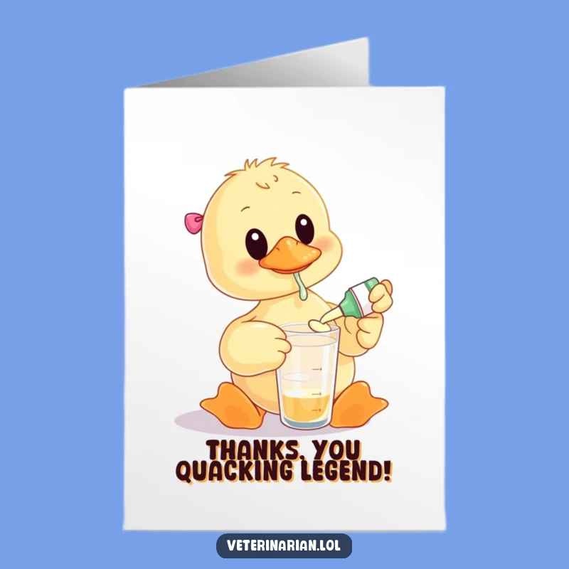 Free Printable Thank You Card: Funny Duck Doctor, Easy DIY Download!