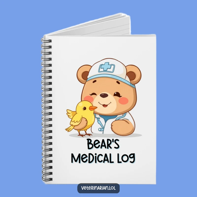 Funny Bear Vet Notebook: Jot Down Ideas with Gentle Care