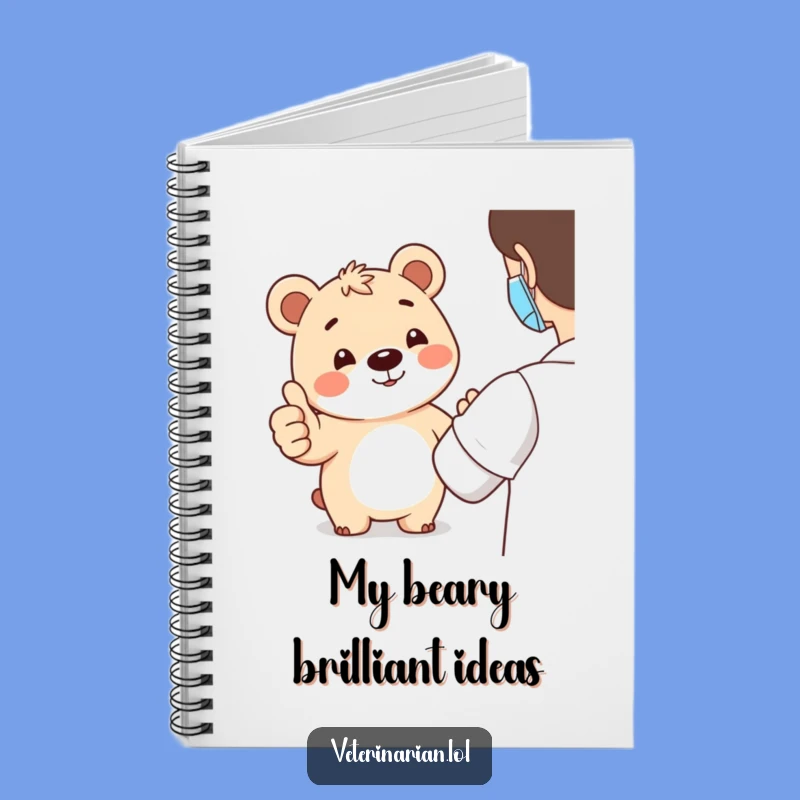 Funny Bear Thumbs-Up Notebook: Jot Down Ideas with Cheerful Bear Support