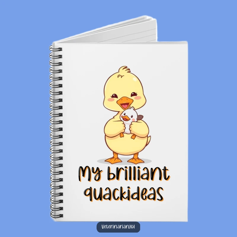 Funny Duckling Vet Notebook: Jot down notes with this cute doctor, a perfect funny gift for students.
