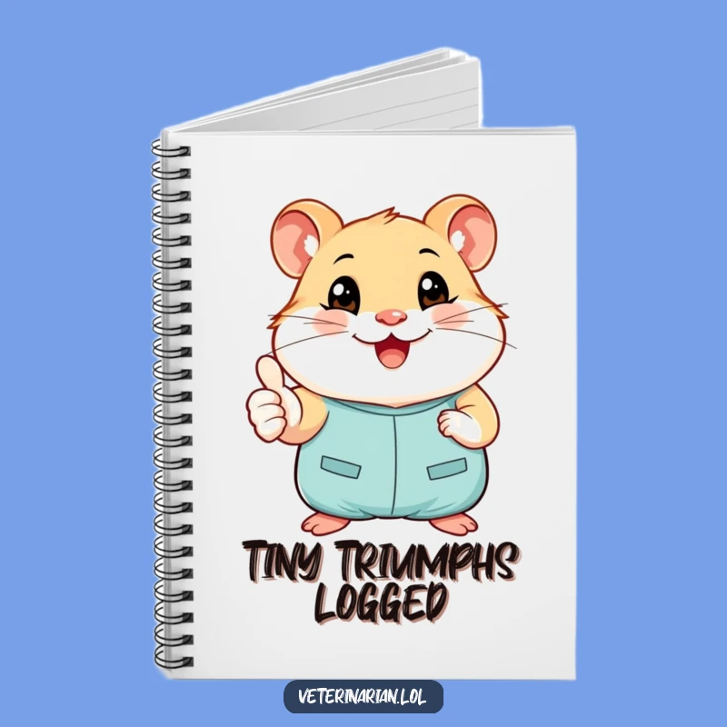 Funny Hamster Nurse Notebook - Jot Down Positive Notes Gift