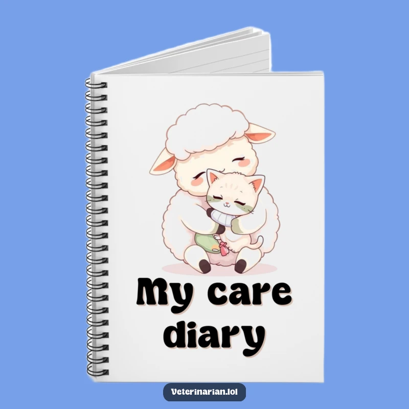 Funny Sheep Kitten Notebook: Journal with Sweet Affection
