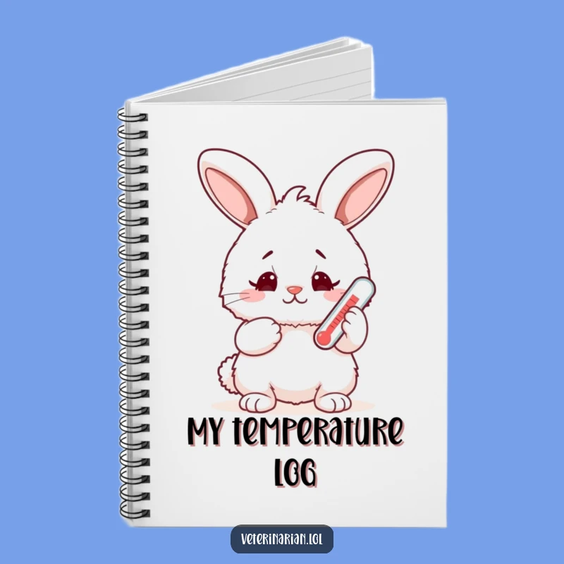 Funny Bunny Thermometer Notebook: Jot Down Notes with This Concerned but Happy Bunny!