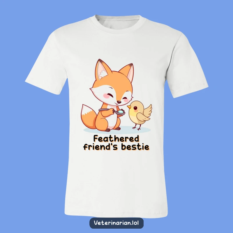 Funny Fox Bird Helper T-Shirt: Wear Compassion with This Funny Gift