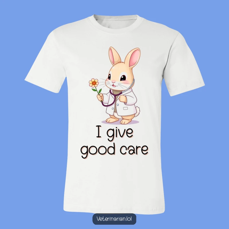 Funny Bunny Vet T-Shirt: Wearable Cuteness for Kind Hearts