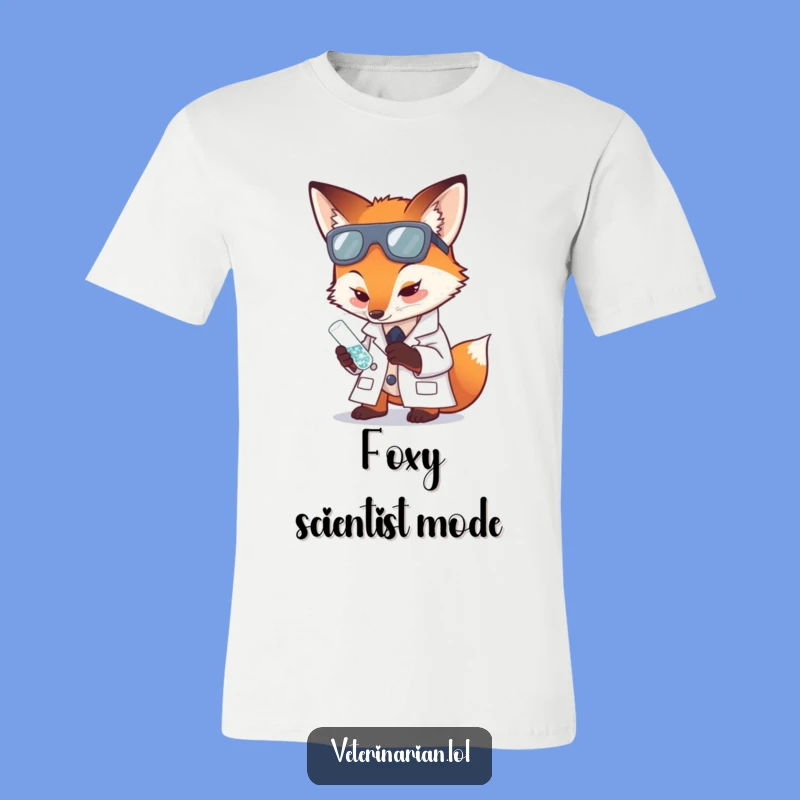 Funny Fox Scientist T-Shirt: Wear Your Love for Chemistry with Humor