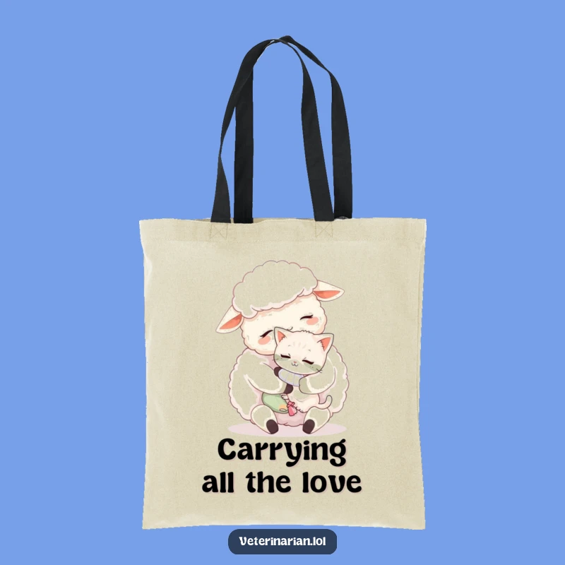Funny Sheep Kitten Tote Bag: Carry Comfort with This Cute Bag