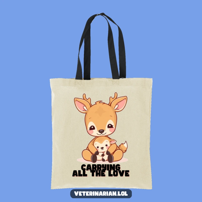 Funny Gentle Deer Tote Bag: Carry Compassion Everywhere You Go