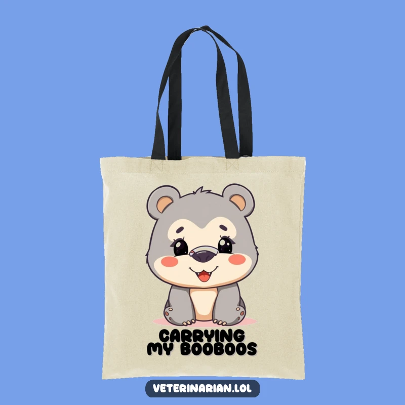 Funny Brave Bear Cub Tote Bag: Carry Your Essentials with a Smile, Great Funny Gift