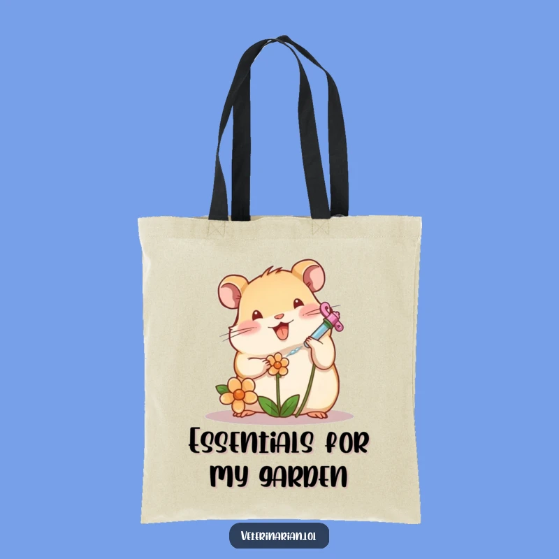 Funny Hamster Flower Tote Bag: Carry Your Care with This Funny Gift