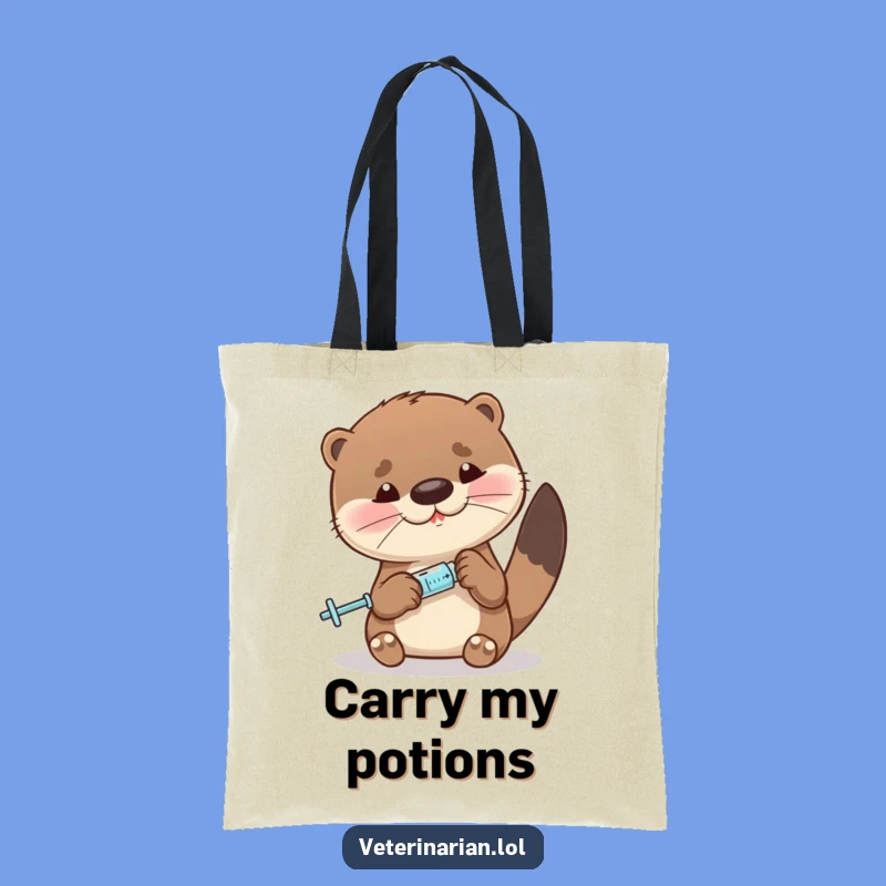 Funny Otter Tote Bag: Carry Your Essentials with Precise Charm