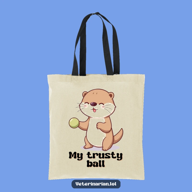 Funny Playful Otter Therapy Ball Tote Bag, Practical & Heartwarming Gift for Caregivers