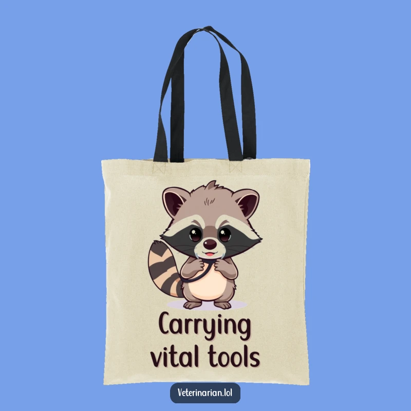 Funny Raccoon Doctor Tote Bag: Carry Your Tools with This Cute Bag