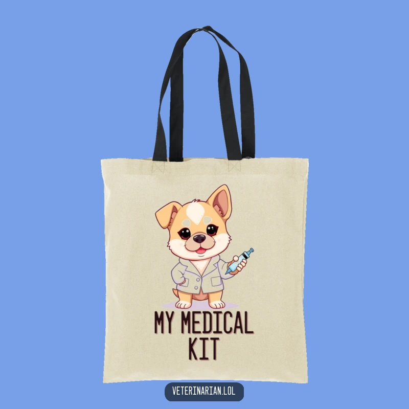 Funny Brave Dog Vet Tote Bag: Carry Your Passion for Pets